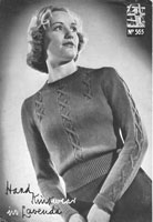 ladies knitting pattern from lavenda from the 1940s lavenda 565