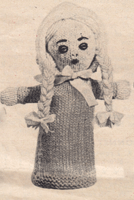 glove puppet for little girl knitting pattern