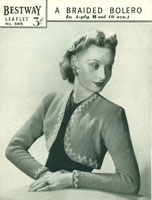 vintage ladies bolero knitting patterns