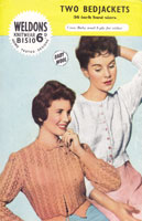 Very pretty vintage ladies bed jacket knitting pattern