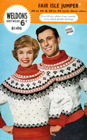 Super vintage fair isle pattern for those ski holidays - try being a little different - so retro!